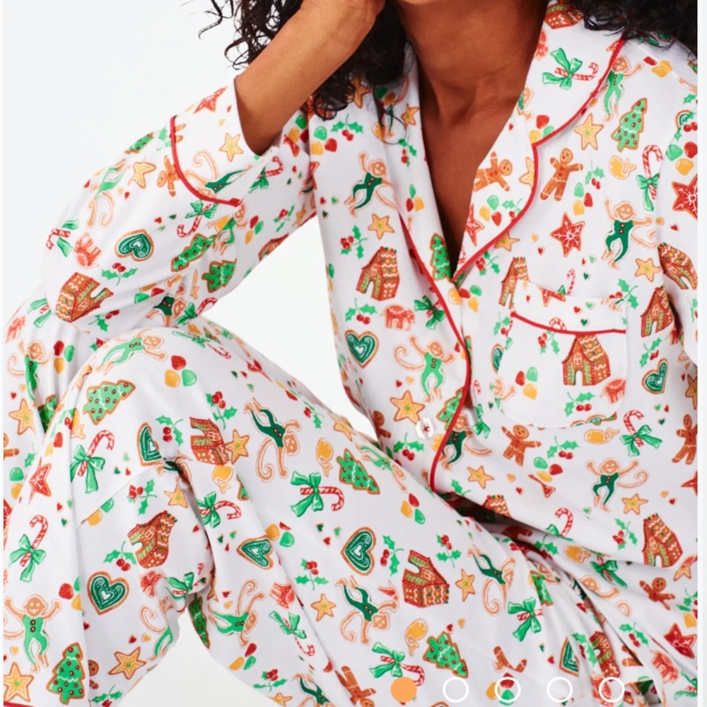 Roller Rabbit Gingerbread Party Long Sleeve Polo Set
